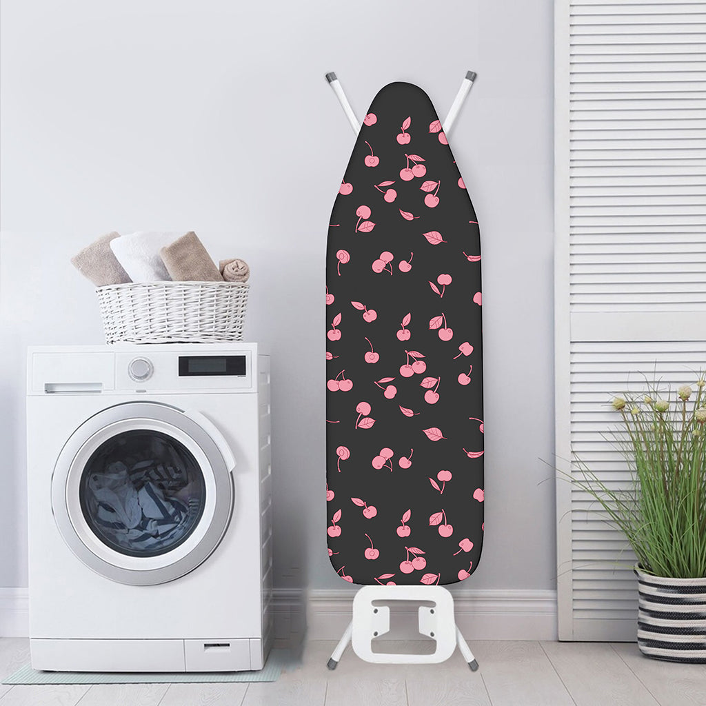 Pink Cherry Pattern Print Ironing Board Cover