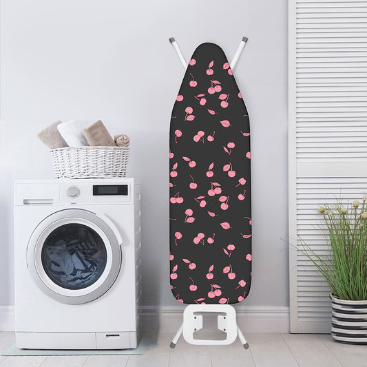 Pink Cherry Pattern Print Ironing Board Cover