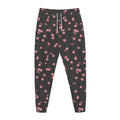 Pink Cherry Pattern Print Jogger Pants