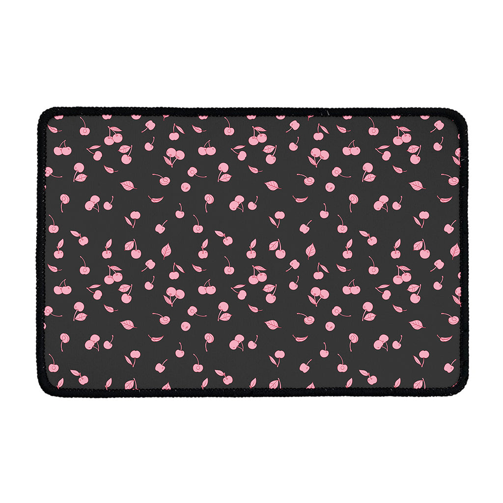 Pink Cherry Pattern Print Kitchen Mat