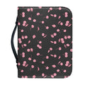 Pink Cherry Pattern Print Leather Bible Cover