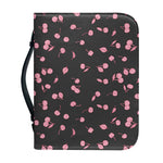Pink Cherry Pattern Print Leather Bible Cover