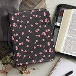 Pink Cherry Pattern Print Leather Bible Cover