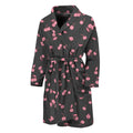 Pink Cherry Pattern Print Men's Bathrobe