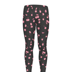 Pink Cherry Pattern Print Men's leggings