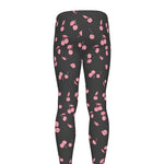 Pink Cherry Pattern Print Men's leggings