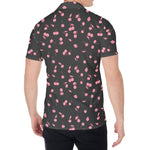 Pink Cherry Pattern Print Men's Shirt