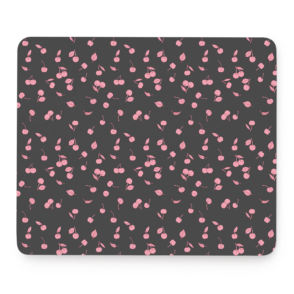 Pink Cherry Pattern Print Mouse Pad