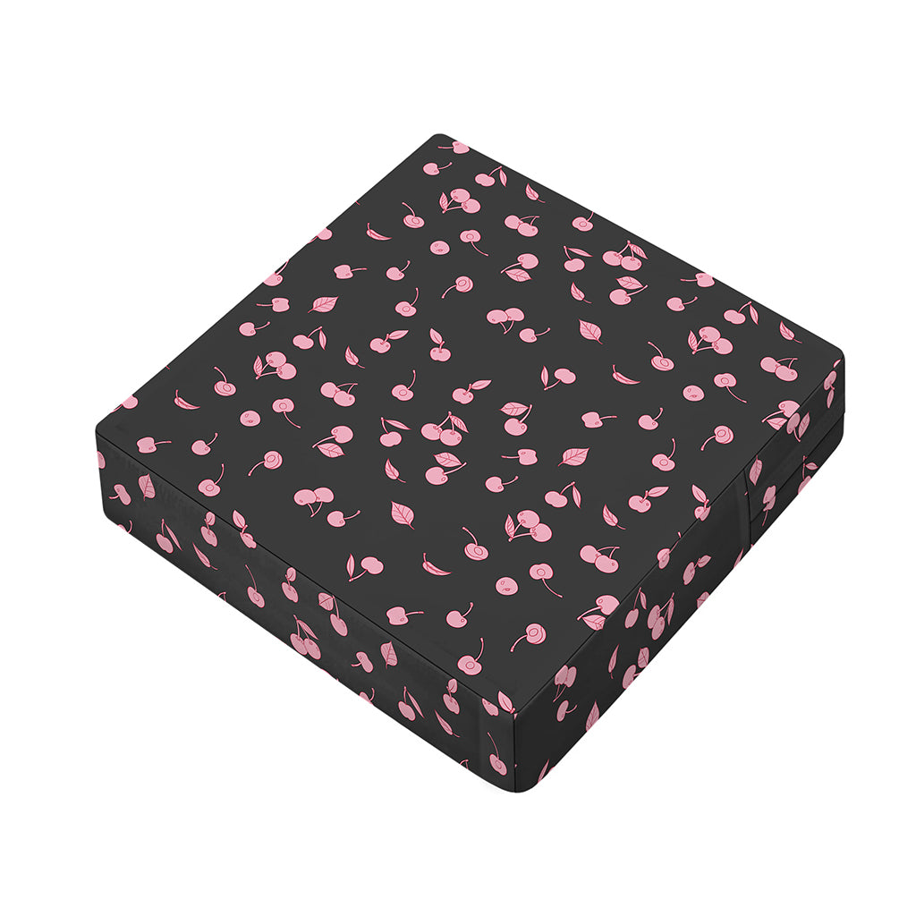Pink Cherry Pattern Print Outdoor Seat Cushion Cover