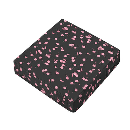 Pink Cherry Pattern Print Outdoor Seat Cushion Cover