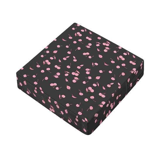 Pink Cherry Pattern Print Outdoor Seat Cushion Cover
