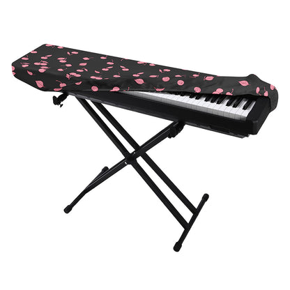 Pink Cherry Pattern Print Piano Keyboard Cover