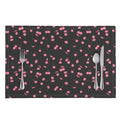Pink Cherry Pattern Print Placemat