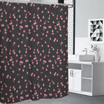 Pink Cherry Pattern Print Premium Shower Curtain