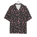 Pink Cherry Pattern Print Rayon Hawaiian Shirt