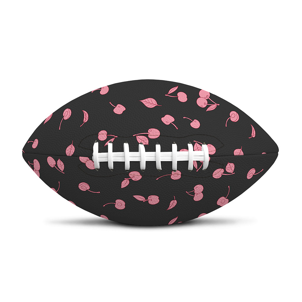 Pink Cherry Pattern Print Rugby Ball