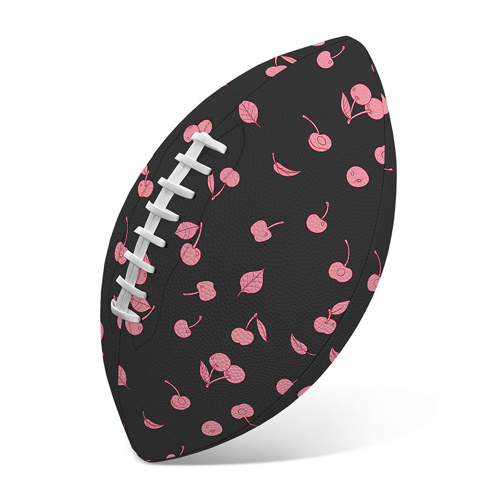 Pink Cherry Pattern Print Rugby Ball