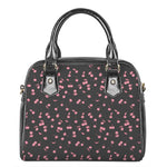 Pink Cherry Pattern Print Shoulder Handbag