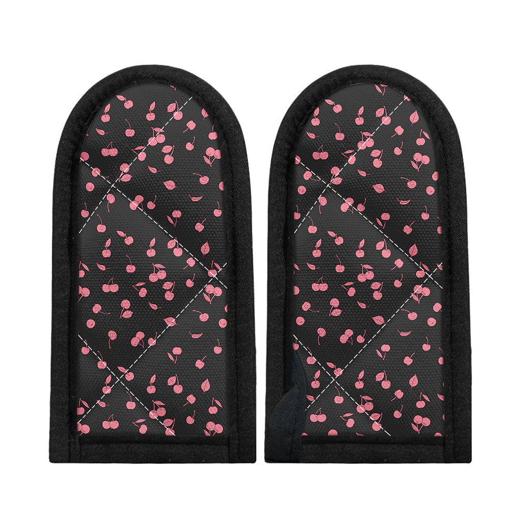 Pink Cherry Pattern Print Skillet Handle Cover