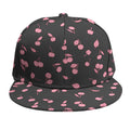 Pink Cherry Pattern Print Snapback Cap