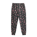 Pink Cherry Pattern Print Sweatpants