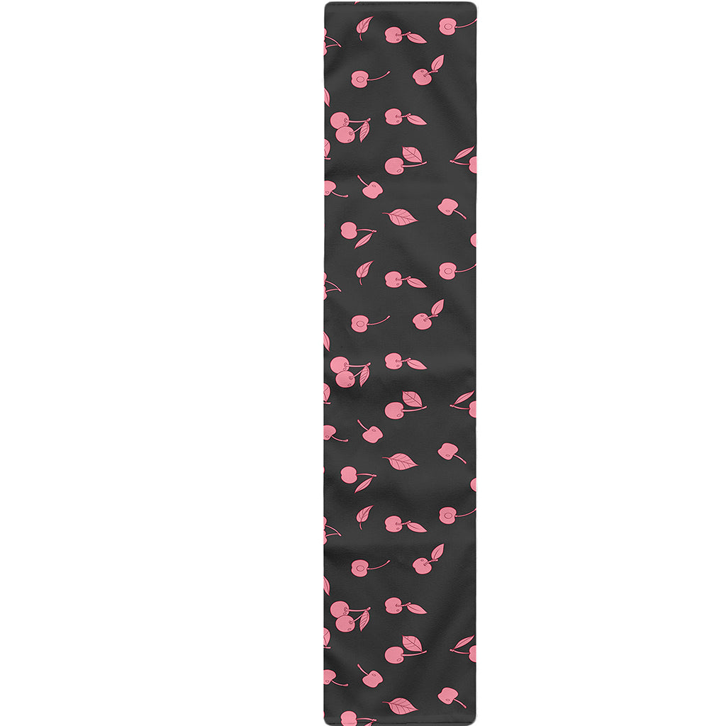 Pink Cherry Pattern Print Table Runner