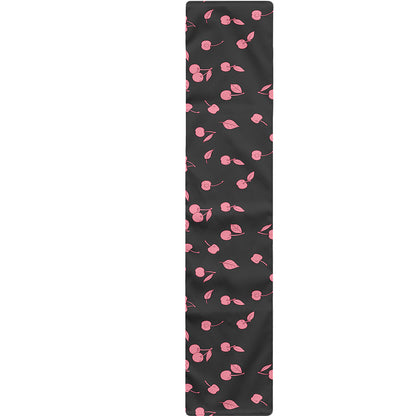 Pink Cherry Pattern Print Table Runner