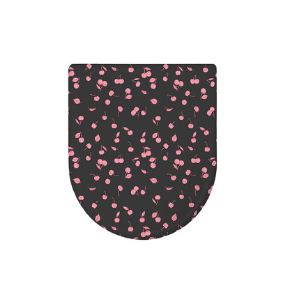Pink Cherry Pattern Print Toilet Lid Cover