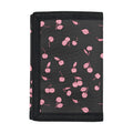 Pink Cherry Pattern Print Trifold Wallet
