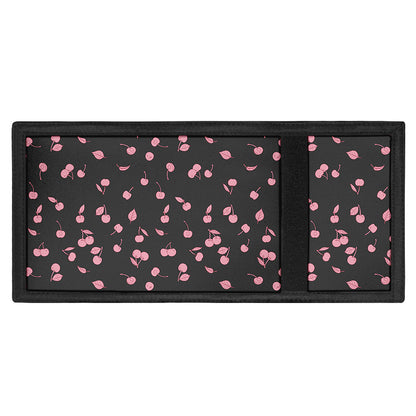 Pink Cherry Pattern Print Trifold Wallet