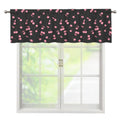 Pink Cherry Pattern Print Window Valance