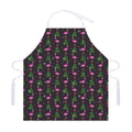 Pink Christmas Flamingo Pattern Print Adjustable Apron