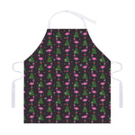 Pink Christmas Flamingo Pattern Print Adjustable Apron