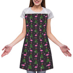 Pink Christmas Flamingo Pattern Print Adjustable Apron