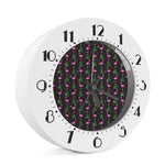 Pink Christmas Flamingo Pattern Print Alarm Clock