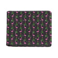 Pink Christmas Flamingo Pattern Print Bifold Wallet