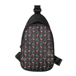 Pink Christmas Flamingo Pattern Print Chest Bag