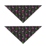 Pink Christmas Flamingo Pattern Print Dog Bandana