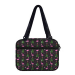 Pink Christmas Flamingo Pattern Print Double Strap Bible Bag