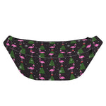 Pink Christmas Flamingo Pattern Print Fanny Pack