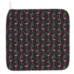 Pink Christmas Flamingo Pattern Print Hand Towel
