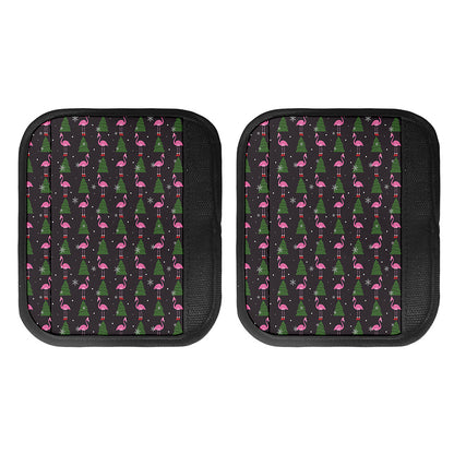 Pink Christmas Flamingo Pattern Print Handle Covers