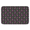 Pink Christmas Flamingo Pattern Print Indoor Door Mat
