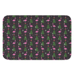 Pink Christmas Flamingo Pattern Print Indoor Door Mat