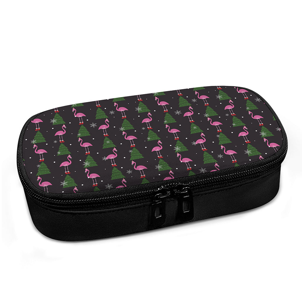 Pink Christmas Flamingo Pattern Print Insulin Cooler Travel Case