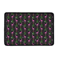 Pink Christmas Flamingo Pattern Print Kitchen Mat