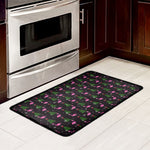 Pink Christmas Flamingo Pattern Print Kitchen Mat