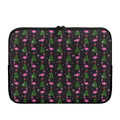 Pink Christmas Flamingo Pattern Print Laptop Sleeve