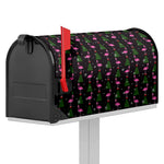 Pink Christmas Flamingo Pattern Print Mailbox Cover