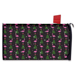 Pink Christmas Flamingo Pattern Print Mailbox Cover